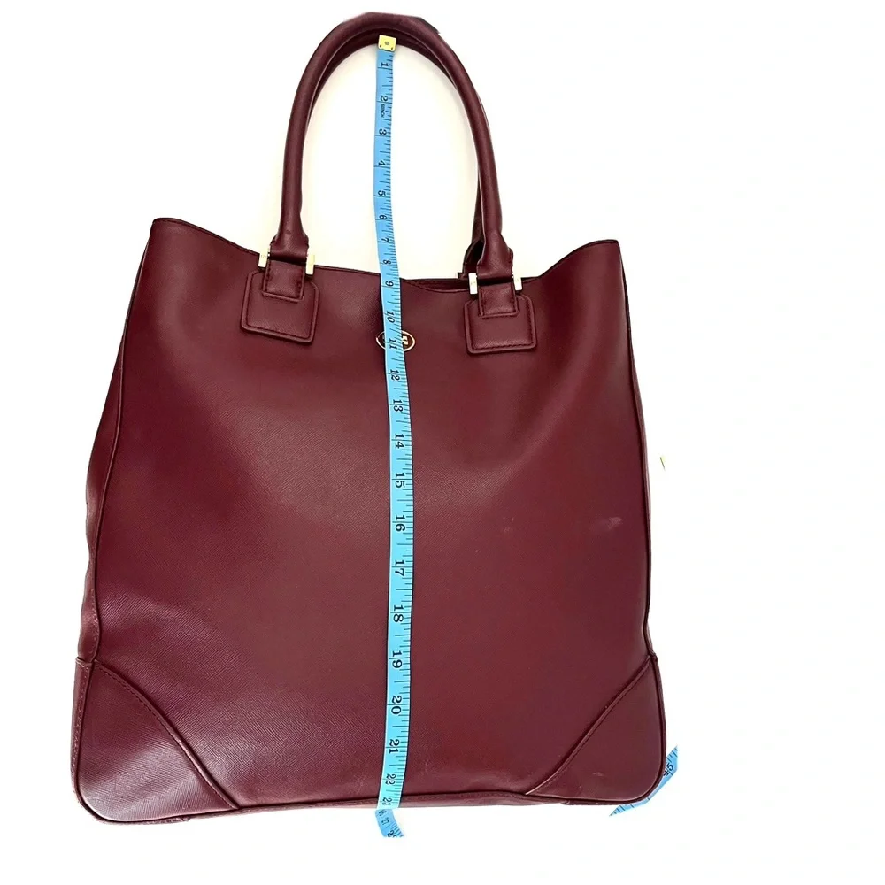 Tory Burch | Wine Burgundy | Saffiano Leather | Large Bag Tote
